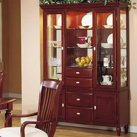 Contemporary China Cabinet With Doors, Drawers, and Shelves